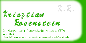 krisztian rosenstein business card